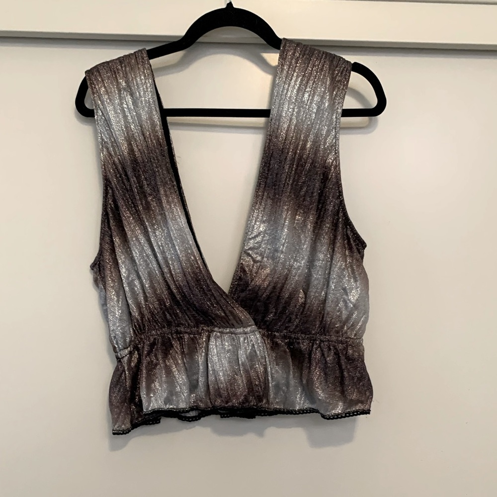 Anthropologie | Let Me Be simmer peplum crop top